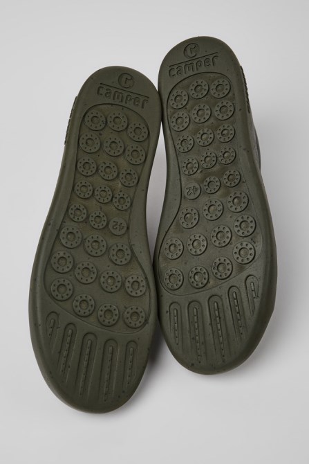 Peu Touring Gray Leather Sneakers For Men Camper New Arrivals