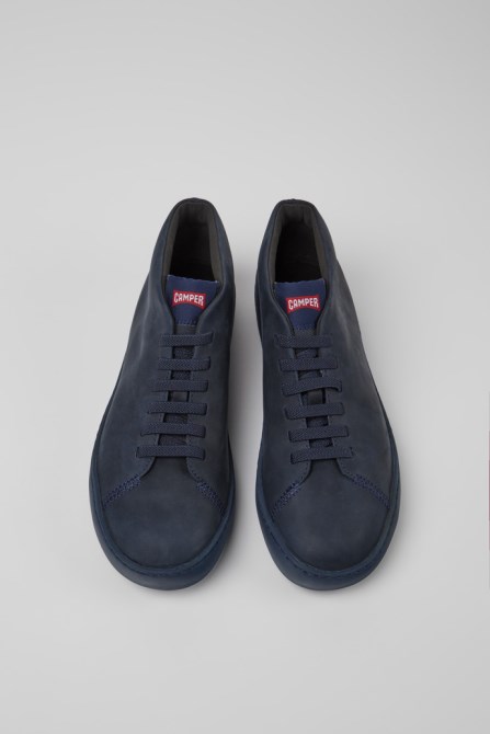 Camper Peu Touring Blue Leather Sneakers For Men New Arrivals