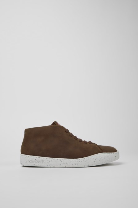 Design Peu Touring Brown Leather Sneakers For Men Camper
