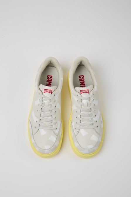 Camper Design Runner K21 White Leather Sneakers For Men