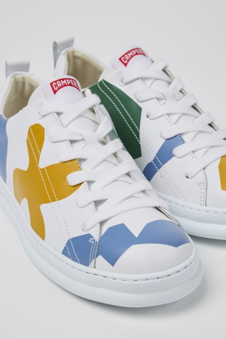 Twins Multicolored Printed Leather Sneakers For Men Exclusive Camper