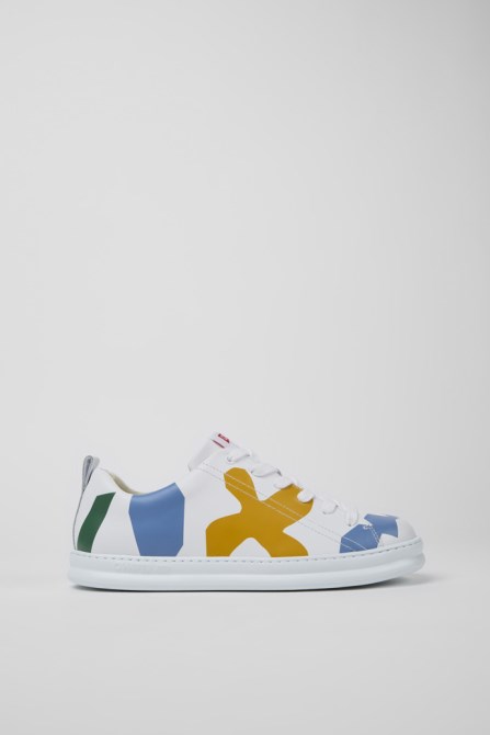 Twins Multicolored Printed Leather Sneakers For Men Exclusive Camper