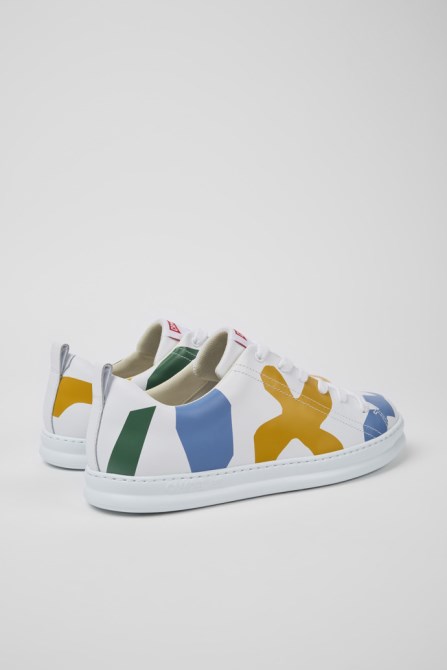 Twins Multicolored Printed Leather Sneakers For Men Exclusive Camper