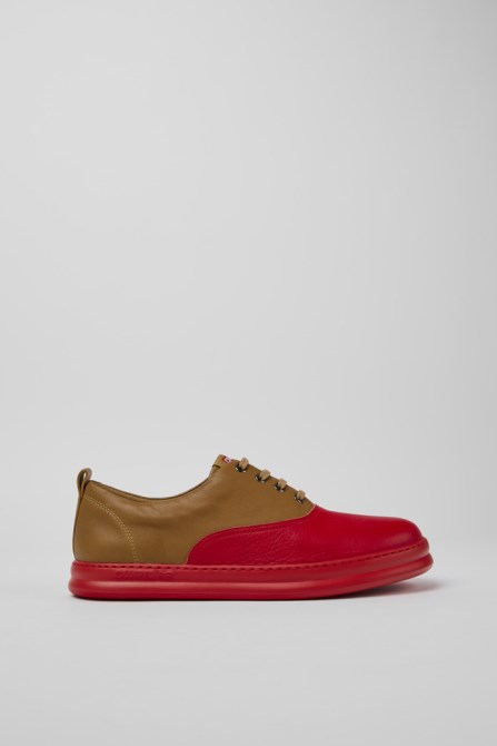 Runner Brown And Red Leather Sneakers For Men Camper New Arrivals