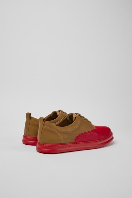 Runner Brown And Red Leather Sneakers For Men Camper New Arrivals