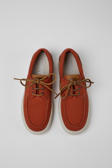 Design Runner Red Recycled Cotton Shoes For Men Camper