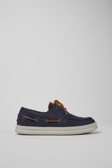 Camper Design Runner Blue Recycled Cotton Shoes For Men