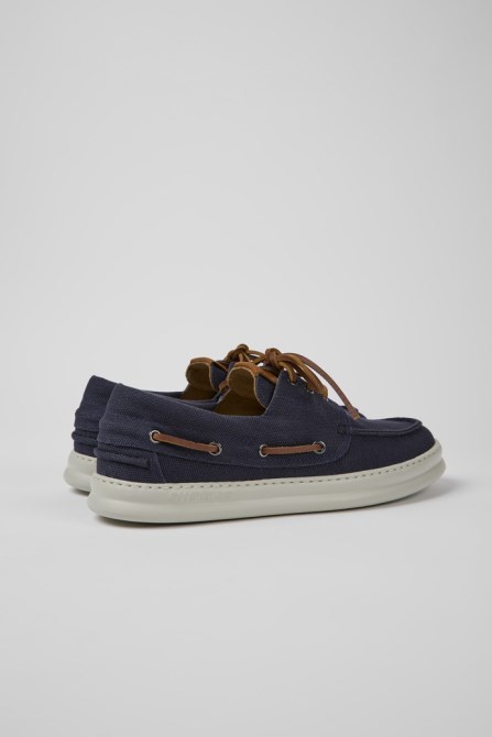 Camper Design Runner Blue Recycled Cotton Shoes For Men