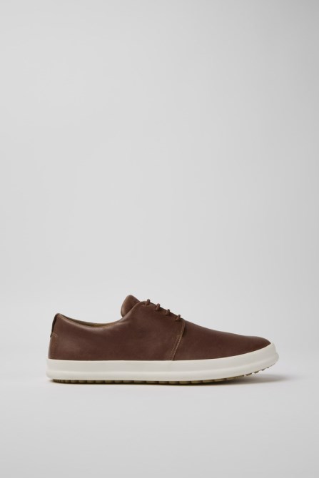 Camper Chasis Brown Leather Shoes For Men New Arrivals