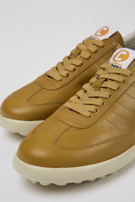 Design Pelotas Xlite Brown And Beige Leather Sneakers For Men Camper