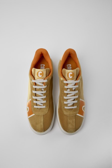 Camper Runner K21 Brown Orange And Beige Sneakers For Men New Arrivals
