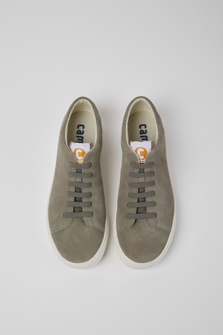 Design Peu Touring Grey Nubuck Sneakers For Men Camper