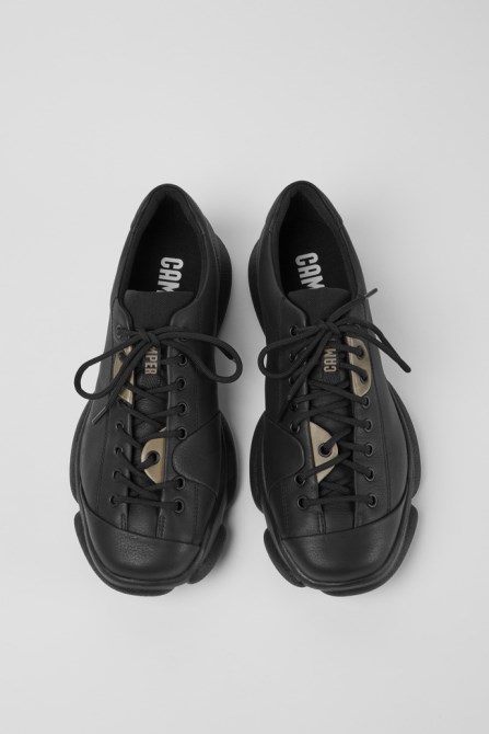 Camper Design Karst Black Leather Shoes For Men