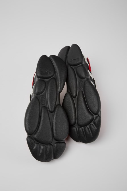 Exclusive Camper Karst White Black And Red Textile Shoes For Men