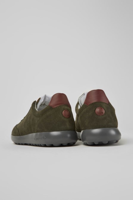 Design Pelotas Xlite Green Suede Sneakers For Men Camper