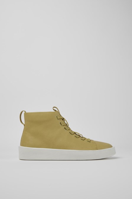 Courb Beige Leather Ankle Boots For Men Camper New Arrivals