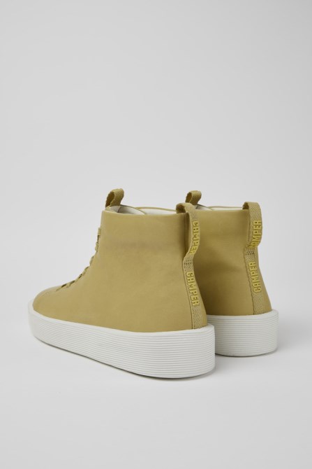 Courb Beige Leather Ankle Boots For Men Camper New Arrivals