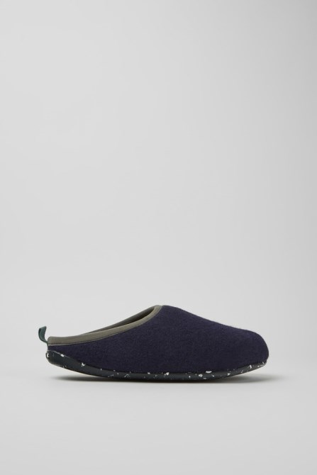 Twins Green Blue And Gray Wool Slippers For Men Camper New Arrivals