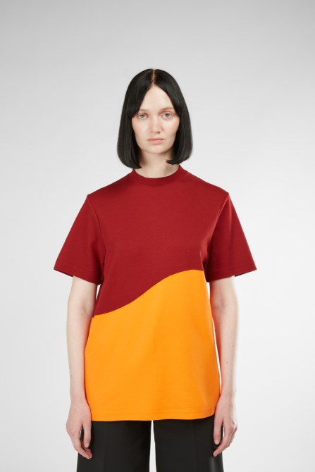 T-Shirt Burgundy And Orange Unisex T-Shirt Exclusive Camper