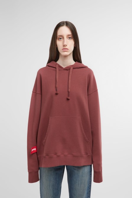 Hoodie Burgundy Hoodie With Harness Driver Print Exclusive Camper