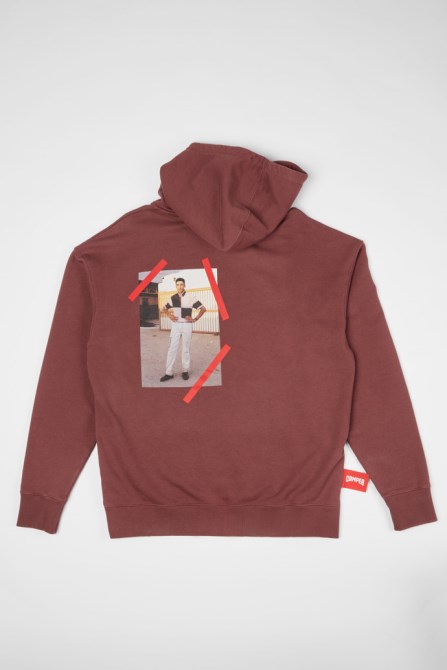 Hoodie Burgundy Hoodie With Harness Driver Print Exclusive Camper