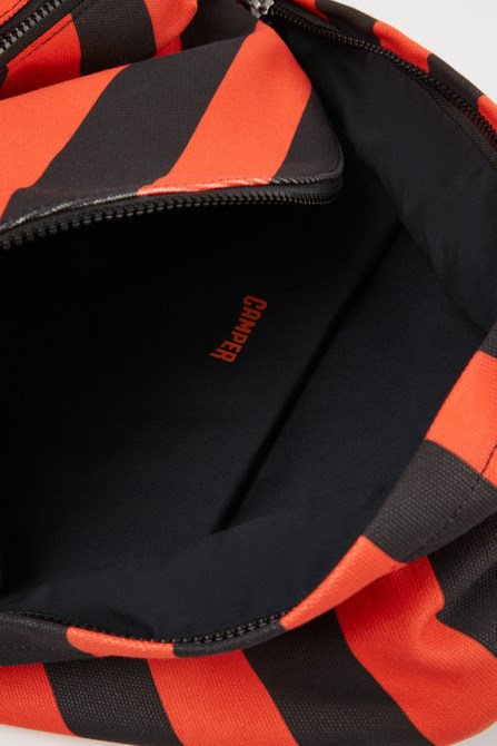 Exclusive Camper Ado Large Black And Red Recycled Cotton Backpack