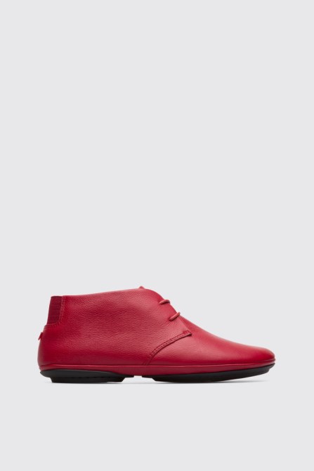 Camper Design Right Red Lace Up Ankle Boot For Women
