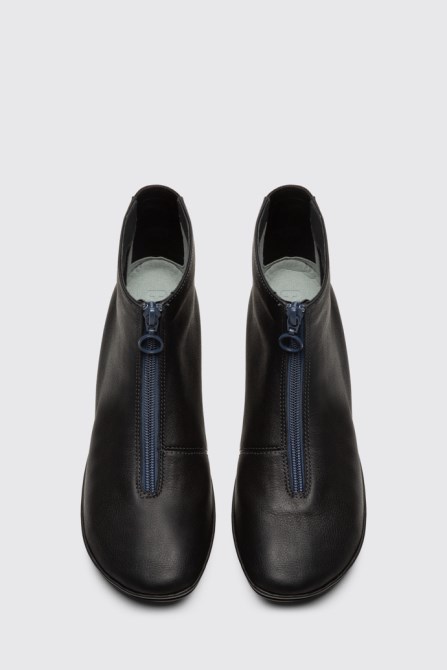 Right Black Zip Up Ankle Boot For Women Camper New Arrivals