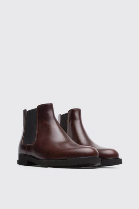 Design Iman Women's Dark Brown Ankle Boot Camper