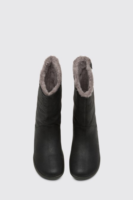 Design Peu Black Boots For Women Camper
