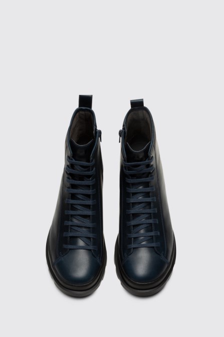 Design Brutus Blue Medium Lace Boot For Men Camper