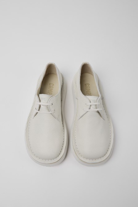 Brand Brothers Polze White Leather Shoes For Women New Arrivals