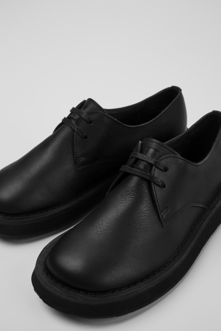 Brothers Polze Black Leather Shoes For Women Exclusive Camper