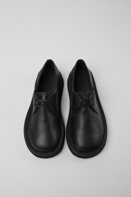 Brothers Polze Black Leather Shoes For Women Exclusive Camper