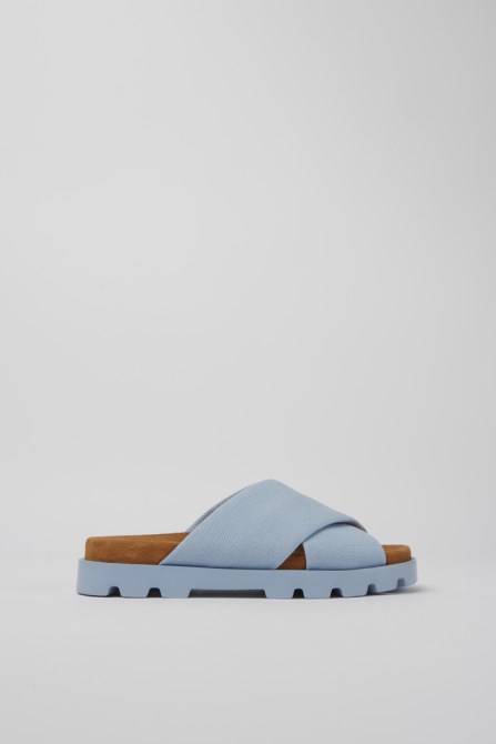 Brutus Sandal Light Blue Recycled Cotton Sandals For Women Exclusive Camper