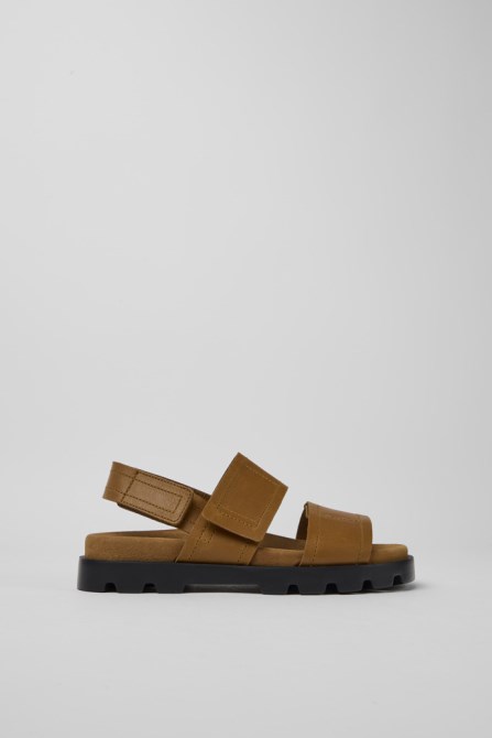 Camper Design Brutus Sandal Brown Leather Sandals For Women