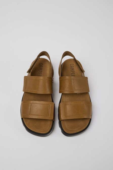 Camper Design Brutus Sandal Brown Leather Sandals For Women