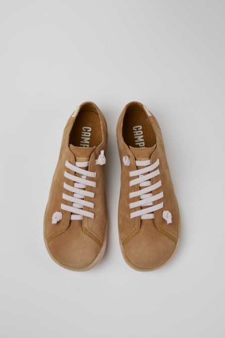 Exclusive Camper Peu Brown Leather Shoes For Women