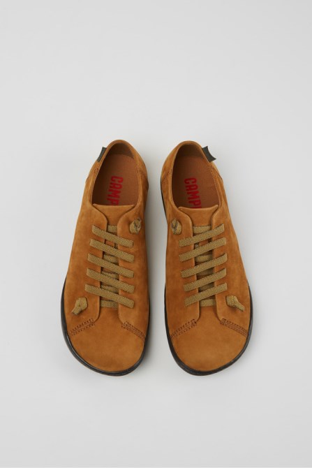 Design Peu Light Brown Nubuck Shoes For Women Camper