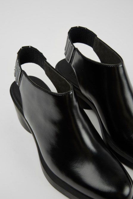 Camper Design Bonnie Black Leather Heels For Women