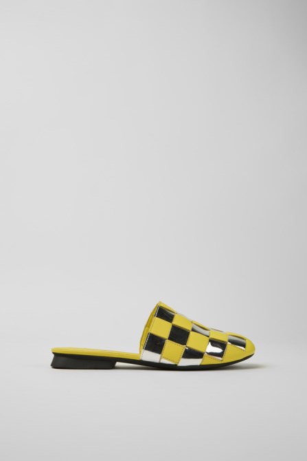 Camper Design Casi Myra Yellow And Silver Shoes For Women