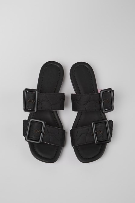 Exclusive Camper Casi Myra Black Recycled Pet Sandals For Women