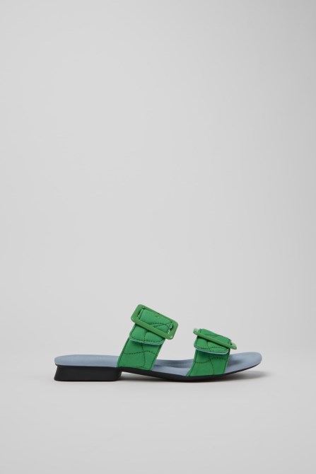 Camper Design Casi Myra Green Recycled Pet Sandals For Women