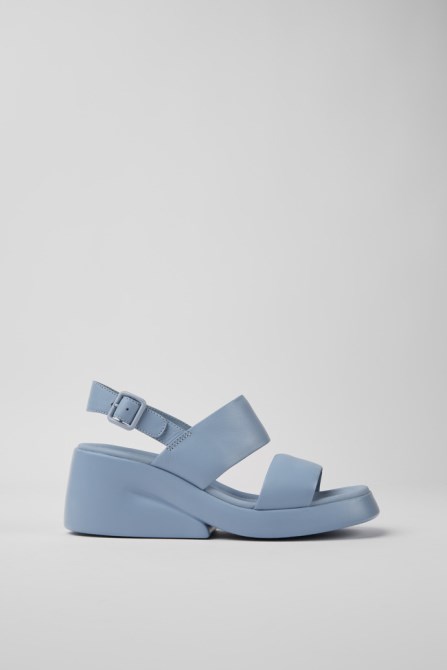 Camper Kaah Blue Leather Sandals For Women New Arrivals