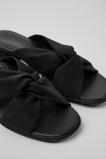 Design Katie Black Recycled Pet Sandals For Women Camper
