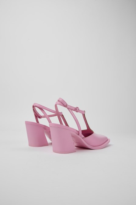 Exclusive Camper Karole Pink Leather T-Bar Shoes For Women
