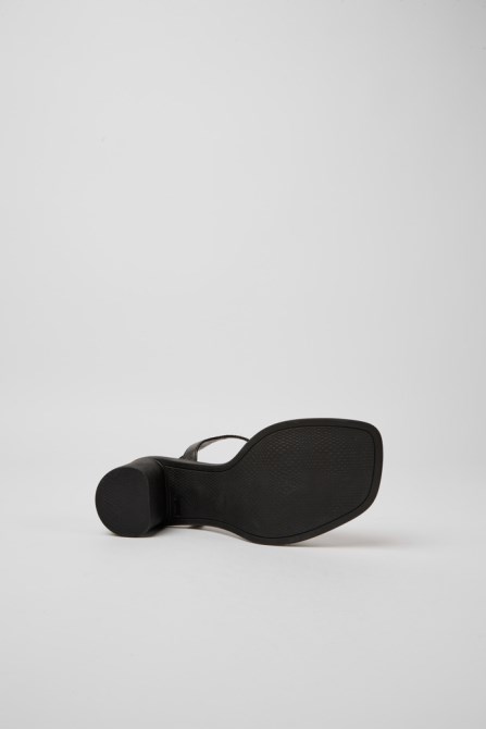 Camper Design Meda Black Leather Sandals For Women