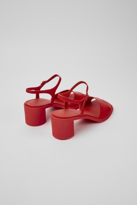 Meda Red Leather Sandals For Women Camper New Arrivals