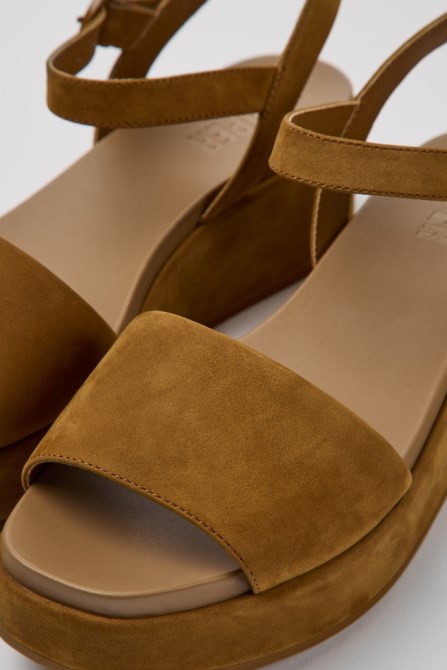 Camper Misia Brown Nubuck Sandals For Women New Arrivals