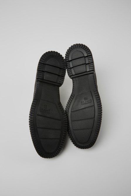 Pix Brown And Black Leather Lace-Up Shoes For Women Camper New Arrivals